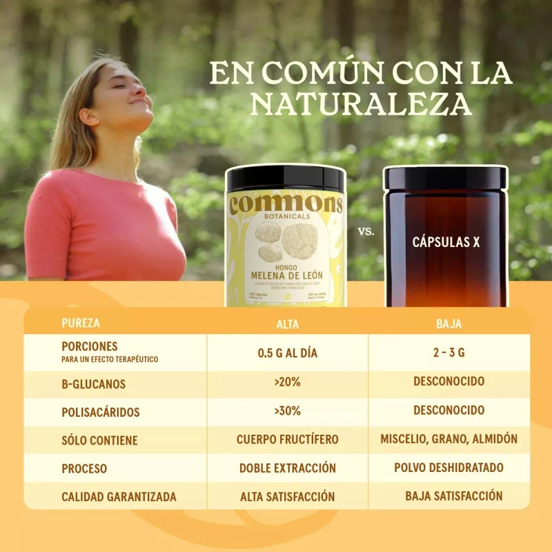 Melena De León Adaptógeno Commons 120 Cápsulas