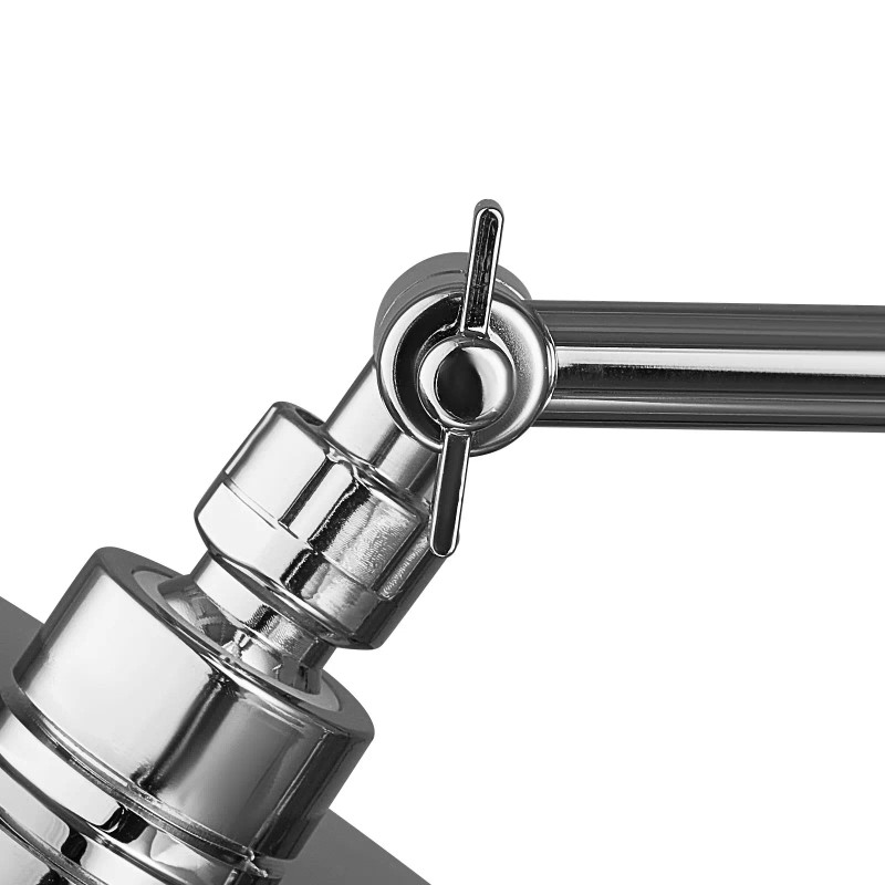 16-Inch Brass Shower Head Extension Arm Flexible Adjustable Angle Height