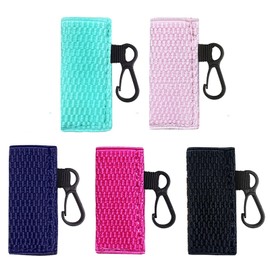 5-Piece Lipstick Protective Case, Elastic Lipstick Case, Lipstick Case With Hook, Lipstick Storage Accessories, Portable Lipstick Case