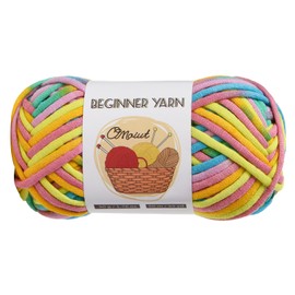 OMoiut Rainbow Beginner Yarn for Crocheting 50g (54yd) - Variegated Yarn with Easy-to-See Stitches Cotton Blend Yarn - Easy Yarn Beginners for Crochet Amigurumi (A9), ER-585