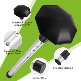 sysdmno Golf Travel Bag Support Pole-Professional Golf Travel Support Rod,21-52 Inch Golf Bag Stand,Stiff Arm for Golf Travel Bag with Anti-Impact ABS Cover,Golf Club Travel Protection Kit