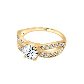 Elli Glamour Women's Ring with Crystal, Facet cut, Crystal