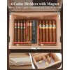 Cigar Humidor Box with Ventilation Grid – Holds up to