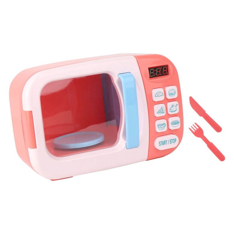 Kids Electric Microwave Oven Toy Set Cool Music Simulation Cooking