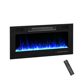 Eueiriup 36" Electric Fireplace Insert TV Stand Remoter