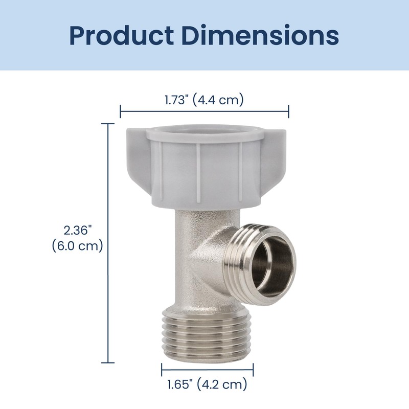 LUXE Bidet 7/8" x 7/8" x 1/2" Hybrid Metal &