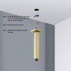 Brushed Gold Shower Arm with Flange 6 Inch Straight Stainless