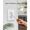 ZILLSEA 4-Pack Duplex Outlet Cover, Decorative Pure White Beaded Wall