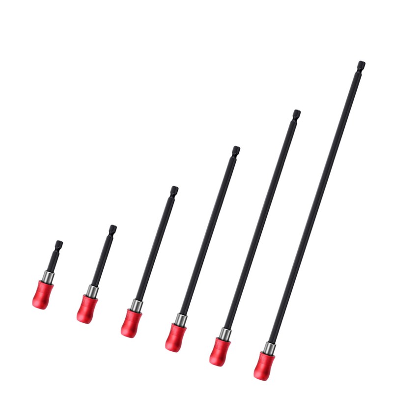 6PCS Bit Extension Bars Hex Socket 6.35mm Extension Bit Holder