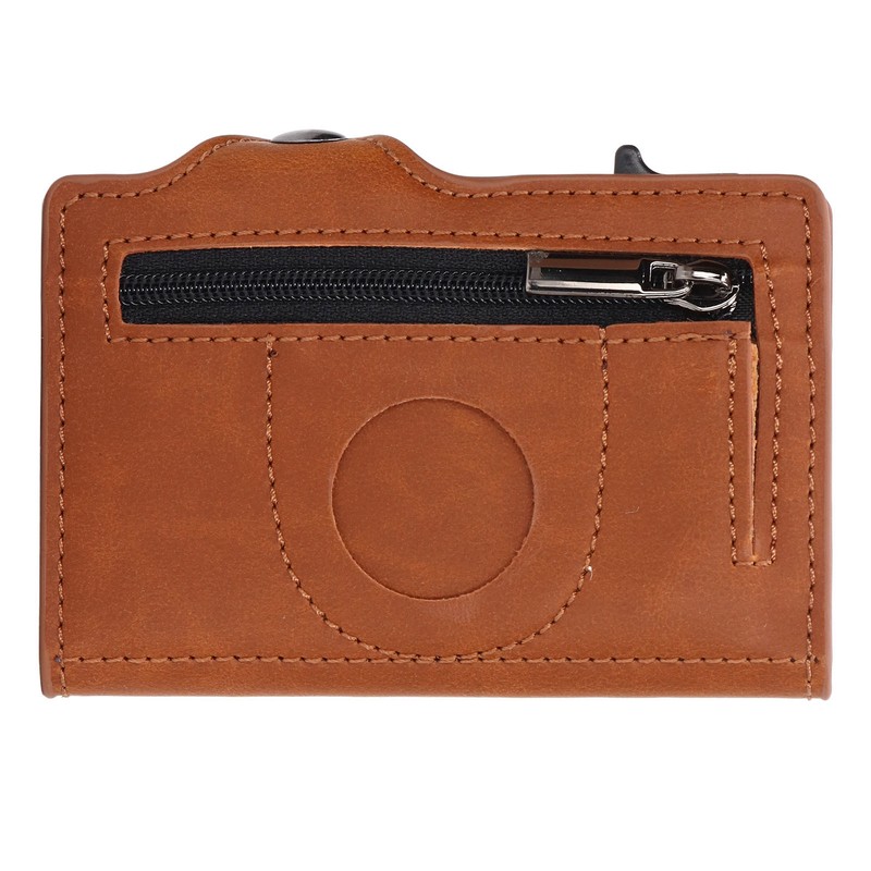 Wallet Aluminium Alloy PU Anti Lost Ultra Thin ID Credit