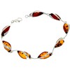 Lovely 925 Sterling Silver & Baltic Amber Designer Bracelet -