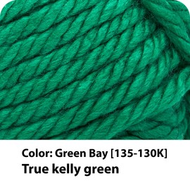 Lion Brand Yarn Hometown Yarn, Super-Bulky Yarn for Knitting, Crocheting, and Crafting, 3 Pack, Green Bay