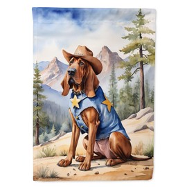 Caroline's Treasures DAC5855GF Bloodhound Cowboy Welcome Garden Flag Mailbox Flag Decorative Yard Flag Banner Outside Patio Artwork Yard Flower Beds, Garden Size, Multicolor