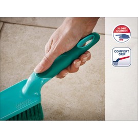 Leifheit Handkehrset mit Spezialborsten, extra große Schaufel mit Schmutzkammer, Kehrschaufelset mit Gummilippe, Handfeger und Schaufel mit Schaberkante und praktischer Aufhängeöse