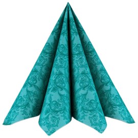 Hantermann Serviettes Ornament Premium Airlaid Fabric, 40 x 40 cm Wedding Napkin, High-Quality Elegant Napkin for Wedding, Birthday, Party, Christening, Communion, Made in Germany