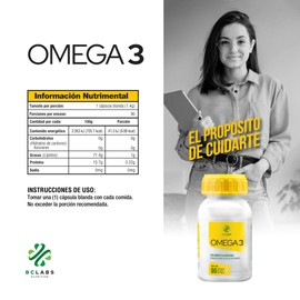 Omega 3, A Base De Aceite De Pescado, 90 Softgel, BC Labs