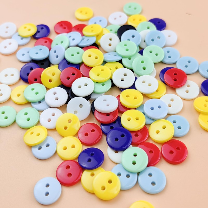 Bohory 500PCS Round Resin Button Sewing Craft Buttons, 2 Hole