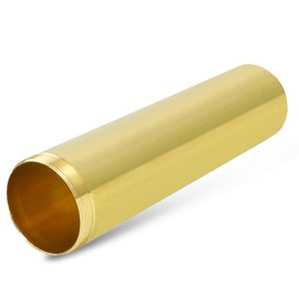 Highcraft 1-1/4” x 6” Threaded Tube 17-Gauge Brass Tube for Bathroom Sink, Kitchen Sink, Utility Sink Tubular Drain Applications