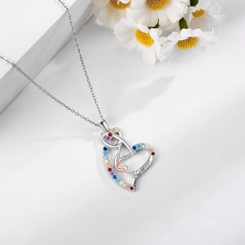 DAYLINLOVE Gymnastics Necklace 925 Sterling Silver Gymnastics Gifts for Women Reach for the Stars Pendant Necklace Sports Jewellery Gifts for Gymnasts, Sterling Silver