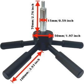 WAH LIN PARTS 5 Spoke Gun Safe Handle, Black Heavy Duty Handle fits Fireproof Rifle Safe, Gun Cabinets, Depository Safes, Strong Box and Vault Doors