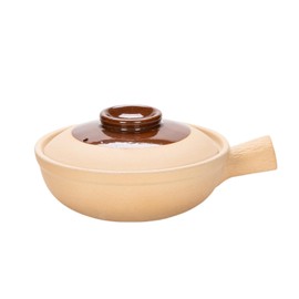 XICHENGSHIDAI Ceramic Clay Pot with Handle, Casserole Stew Pot with Lid, Stockpot Cookware Heat-resistant Dish with Handle -1000ml/1Quarts