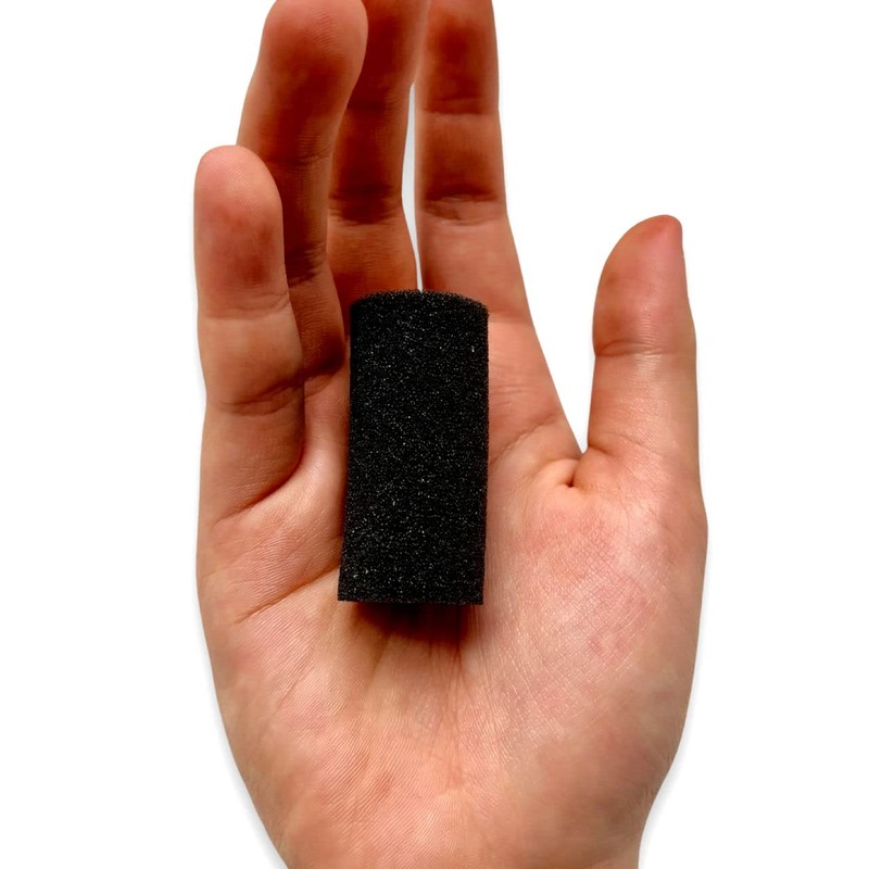 Kryvaline Face Painting Black Tube Sponges with Column Shapes Set