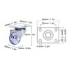 4 Pcs Swivel Caster Heavy Duty Stainless Steel Transparent PU