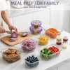 42pcs Glass Food Storage Containers with Lids Set, 21 Containers