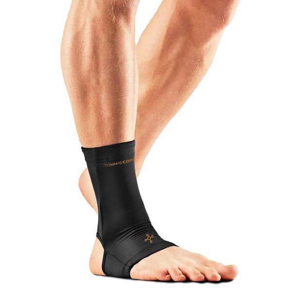 Tommie Copper Men's Recovery Thrive Ankle Sleeve, Black, Medium