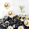 Tourima Balloons Set, 15 Pieces 12 Inches, Black Marbled and