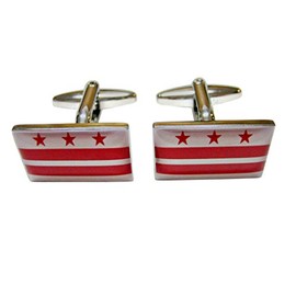 Kiola Designs Washington DC District of Columbia Flag Cufflinks