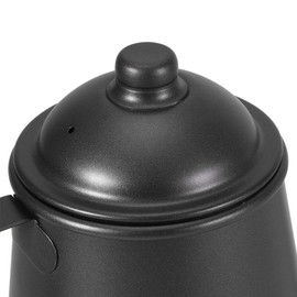 Stainless Steel Coffee Pot Black 900ml Long Mouth Portable Durable Coffee Kettle for Home Bar Coffee Shop Restaurant Milk Tea Shop