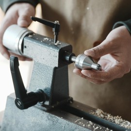 BMWOOD Crown Revolving Live Center MT1 1/2" Diameter for Woodturning Lathe Tailstock Center.