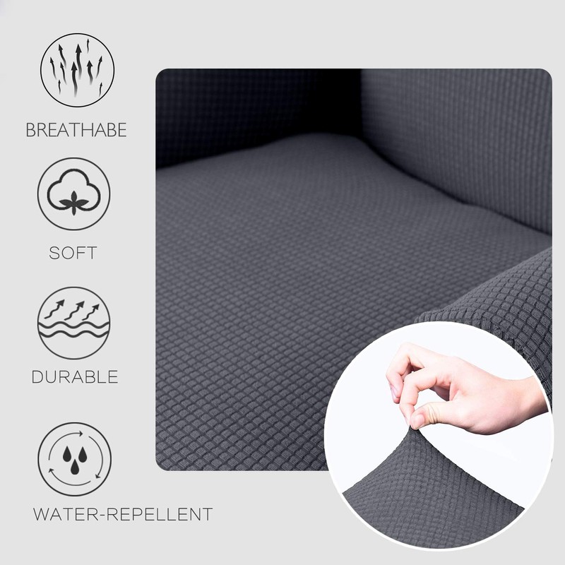 Granbest Premium Water Repellent Wingback Chair Cover 2-Piece High Stretch