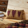 VHC Brands Connell Heart Pillow 9.5x14, Cotton Pillow With Polyester