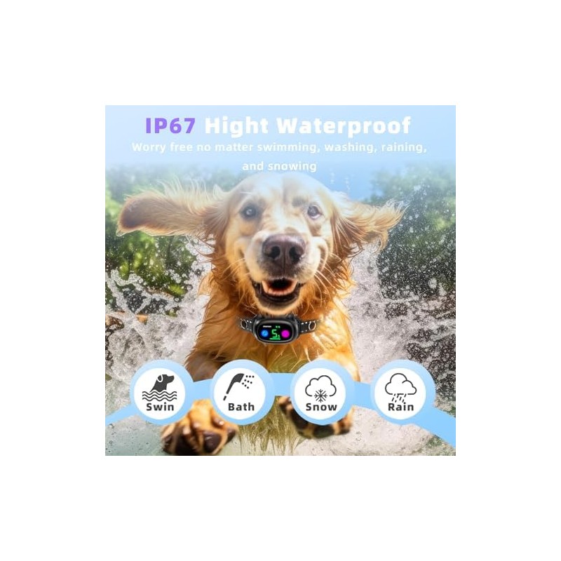 Bark Collar Rechargeable Smart Dog Barking Collar Anti Bark Training