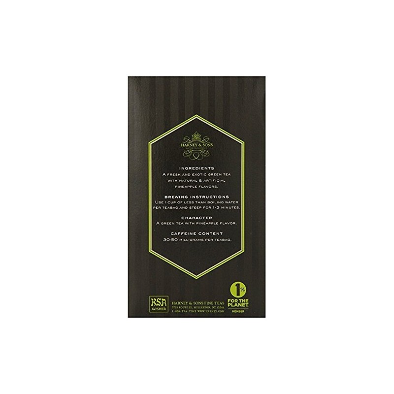Harney & Sons, Tea, Tropical Green, Prem, Pack of 6,