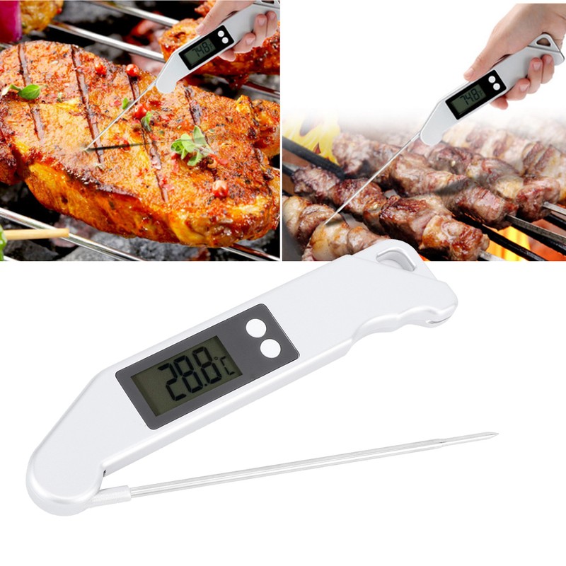 Portable Folding Barbecue Electronic Thermometer Temperature Gauge Kitchen Cooking Accessory