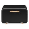 Navaris Bread Box - Metal Bread Bin Storage Tin with