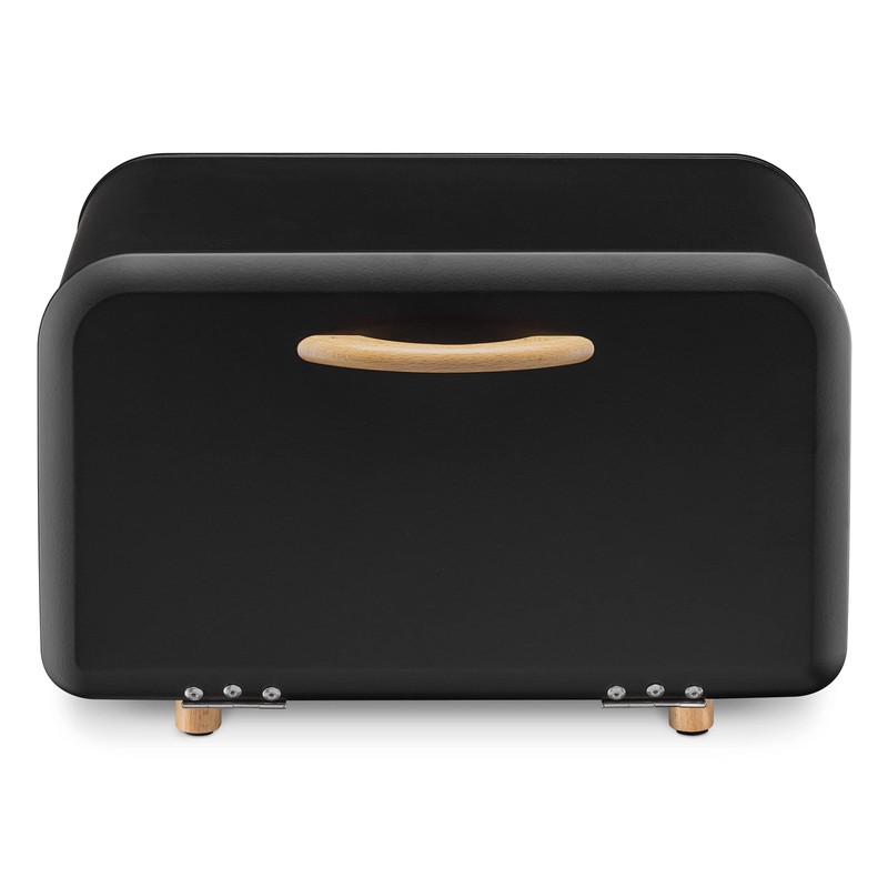 Navaris Bread Box - Metal Bread Bin Storage Tin with