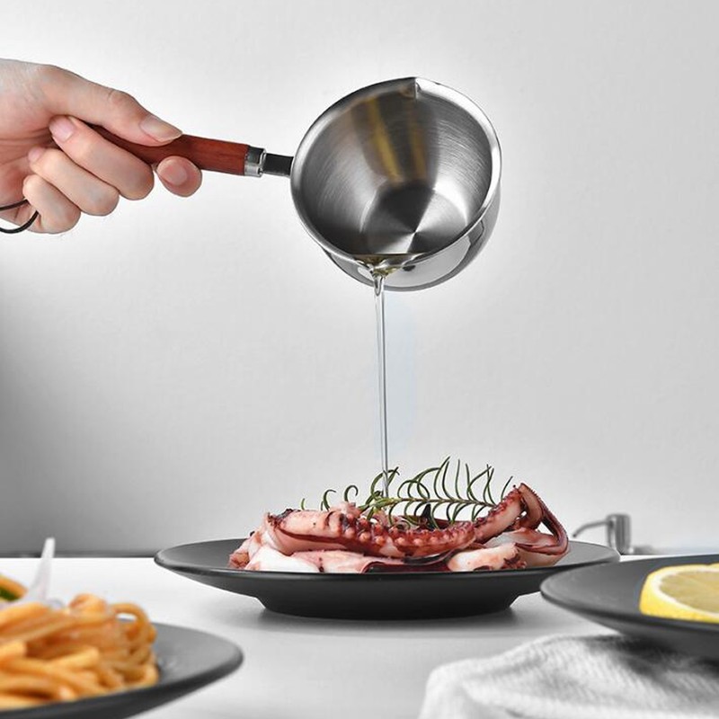 Mini Butter Warmer Pan Stainless Steel Quick Oil Warmer Pot