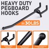 INCLY 60 Pack 4/6/8 Inch Heavy Duty Pegboard Hooks for