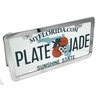 Plate Jade 2 Pack Premium Silver License Plate Frame, Solid