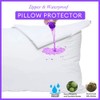 Pillow Protector with Zipper, Cotton Pillow Cover