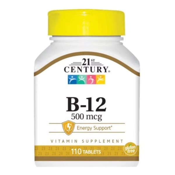 21st Century Vitamina B12 Premium 500 Mcg 110 Tabletas Eg B15