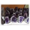 2 Nice Shelf Size Amethyst Cut Base Crystal Cluster Geode