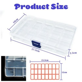 YAANBUNB Pack of 4 Storage Box Compartments Plastic Sorting Boxes 15 Compartments Sorting Box Small Parts Transparent Assortment Box Jewellery Small Parts Box with Removable Dividers and Stickers for