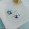Small Funky Flower Earrings (Multicoloured, sterling-silver)