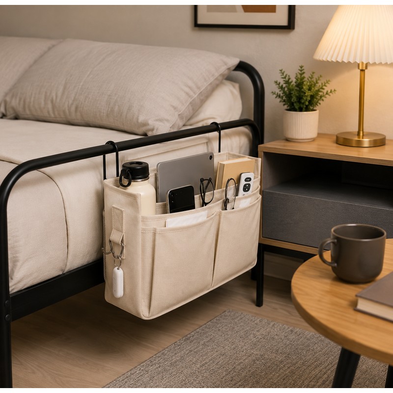 Bedside Storage Caddy for Bunk Beds & Baby Cribs –