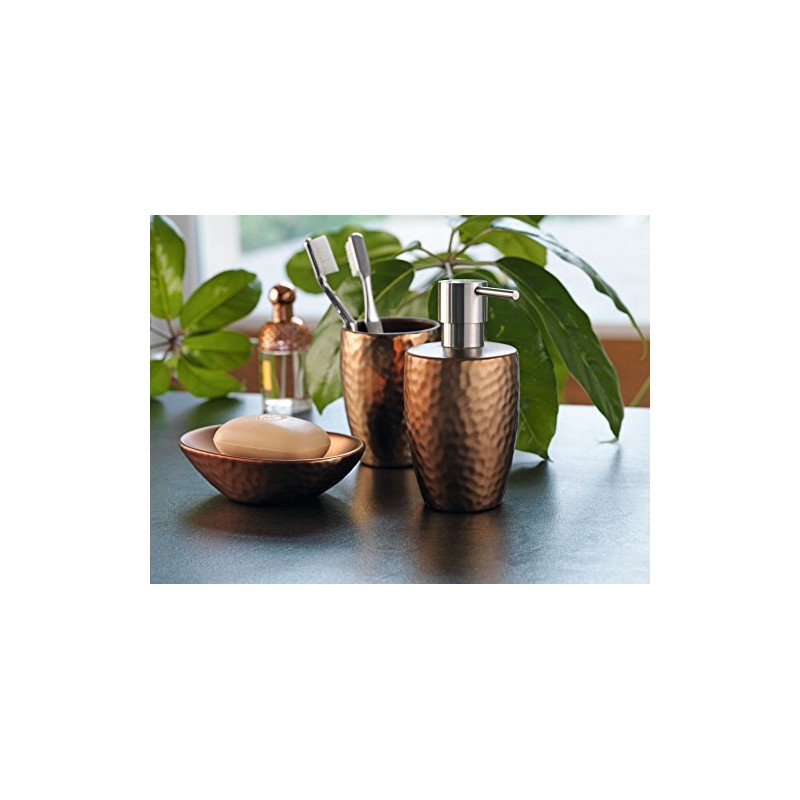 Spirella Darwin Hammered Stoneware Copper Soap Dish